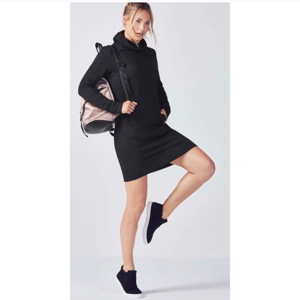 Fabletics Black Liora Funnelneck Dress Size Small
